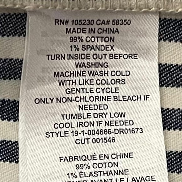 Current/Elliott Medium Black and White Striped Sleeveless Denim Mini Dress EUC - Picture 5 of 6